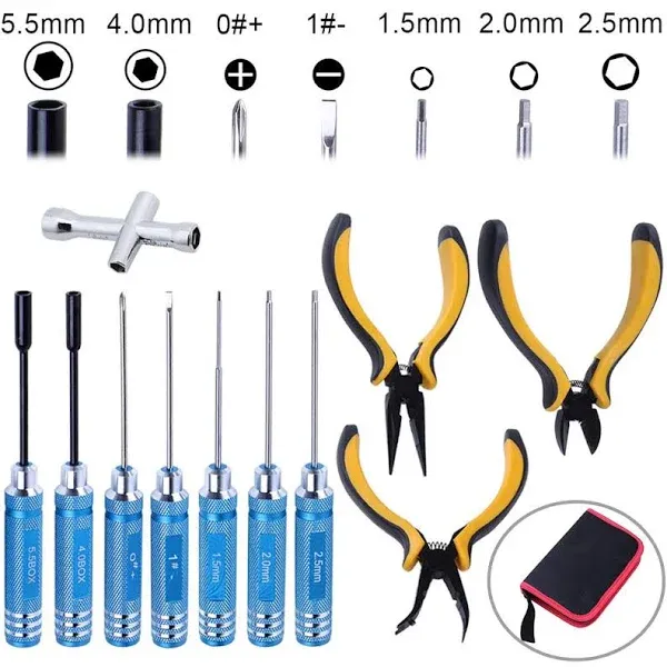 Hobbypark 11 in 1 Professional Multi RC Tools Kits Box Set Hex Driver Allen K...