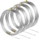 AConnet 16 Gauge Aluminum Wire 131.2ft Silver Aluminum Wire 1.5mm Metal Craft Armature Bendable Wire Metal 16 Gauge Wire for Jewelry Making Beading