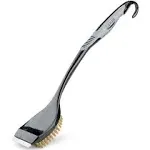 Libman Long Handle Grill Brush with Scraper Brass Fibers 18" Black & Gray (0529)