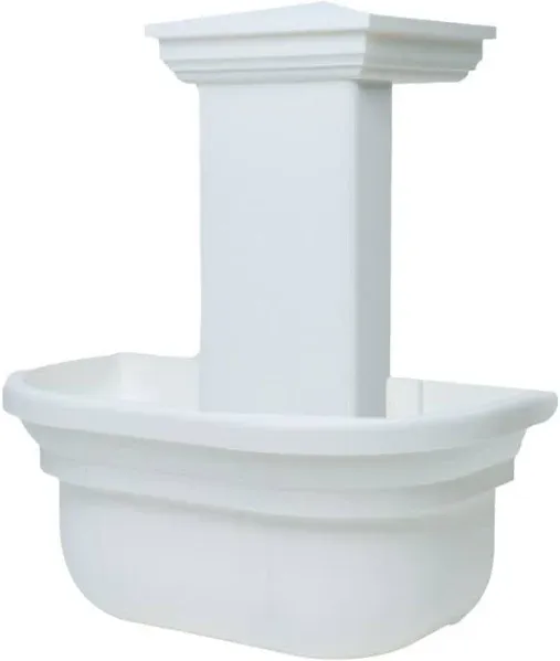 Fence Pot Fence Post Planter Elegant White Plant Hanger for PVC Fences