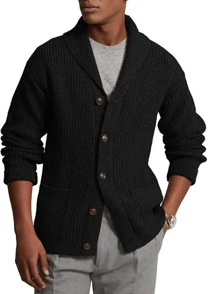 Amazon Essentials Men's Long-Sleeve Soft Touch Shawl Collar Cardigan