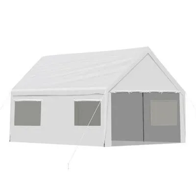 Aoodor 20 x Vehicle Carport Canopy Portable Garage Party Canopy Tent Boat Shelter