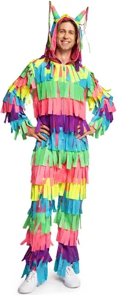 Tipsy Elves Halloween Pinata Costume Rainbow Colored Funny Halloween Costume Jumpsuit