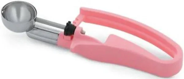 Pink Handled Squeeze Disher 0.54 Ounce Stainless Steel Scoop Durable Design