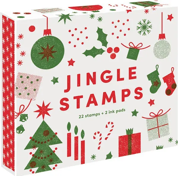 Princeton Architectural Press Jingle Stamps: 22 Stamps + 2 Ink Pads, Medium