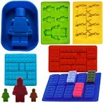 Building Block Silicone Molds for Baking Supplies - 6 Pcs Brick Mold Silicone Ice Cube Mold Dome Silicone Mold Jelly Candy Making Supplies - Jelly Blocks Candy Molds Silicone Robot Candy Making Tools