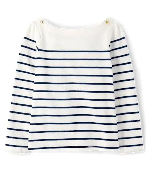 Gymboree Girls' Striped Boat Neck Long Sleeve Shirt