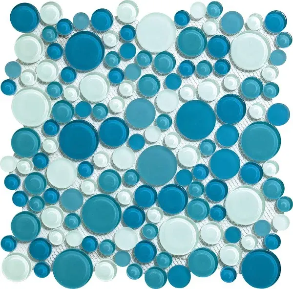 Simple Tile Bubble Collection Glass Mosaic Tile