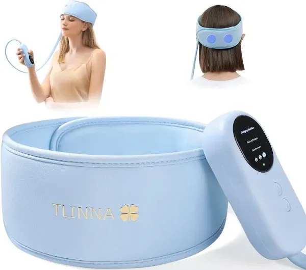 TLINNA Head Massager,Scalp Massager,Relief Headaches,Fatigue,Stress,Sleep aid,Hangover with Airbag Kneading,Constant Temperature Hot Compress