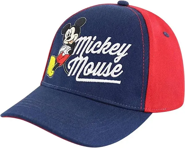 Disney Boys Mickey Mouse Baseball Hat, Kids Cap Size 2-4 or 4-7