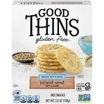 Good Thins Rice Snacks, Gluten Free, Mixed Seed - 3.5 oz