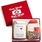 Custom Cookies Get Well Cookies - Set of 2 Kosher Decorated Vanilla Sugar Cookies - Express Feel Better Wishes for Men, Women, and Kids - After Surgery Gift, Get Well Soon Gifts for women Care Package