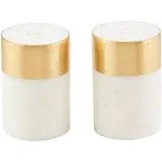 MP Brass & Marble Salt & Pepper Shakers