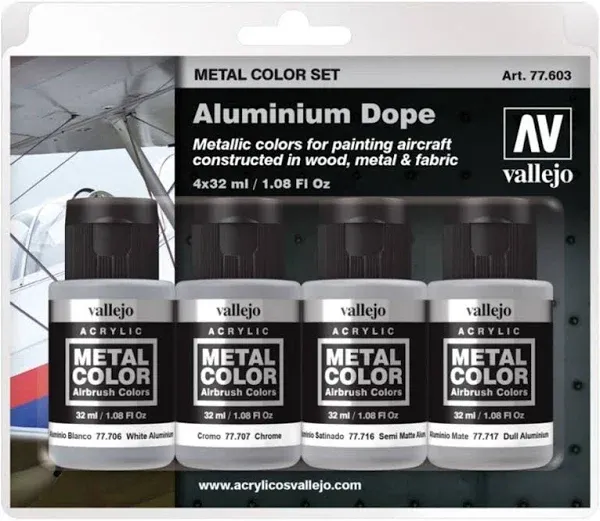 Vallejo MC: Metal: Aluminium Dope 4pk 32ml