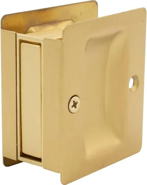 Premium Square Pocket Door Lock, Passage (Hall/Closet) Latch, Clear Pack, Polished Chrome by Stone Harbor Hardware