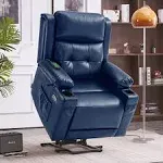 MCombo Lay Flat Dual Motor Power Lift Recliner Chair Sofa with Heat and Massage