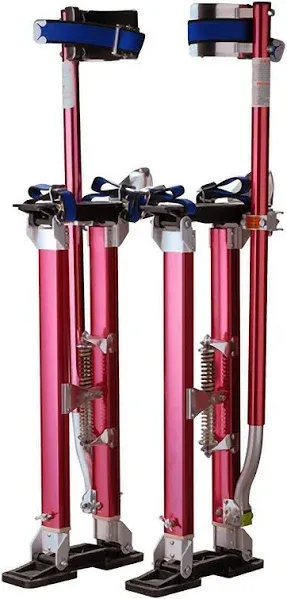 Drywall Stilts - Aluminum Spring Loaded Stilts with A Locking Heel Str