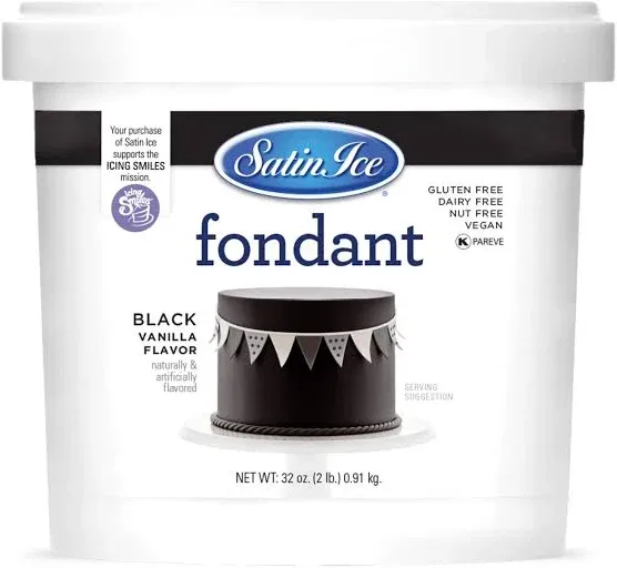 Satin Ice Black Fondant Vanilla