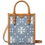 Tory Burch Mini T Monogram Denim Tote