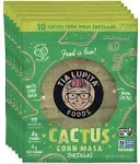 Tia Lupita Cactus Corn Tortillas | 6 Packs x 10 Tortillas per Pack - Low Carb High Fiber Low Calorie (30 Calories Each) Keto Gluten Free Non GMO