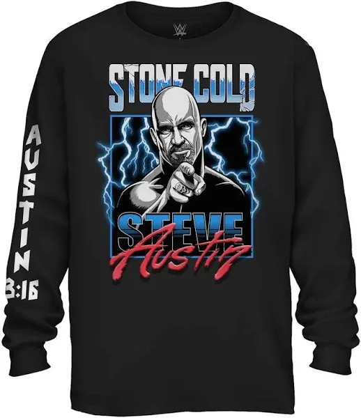 WWE Men's Stone Cold Steve Austin World Wrestling Champion T-Shirt