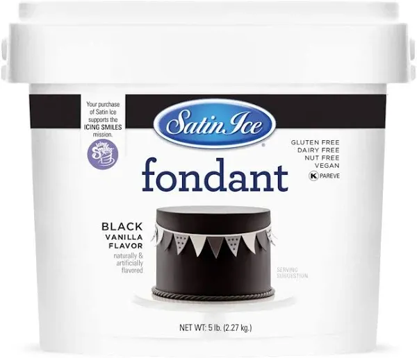 Satin Ice Black Fondant Vanilla