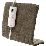 Sunbeam Premium Heating Pad with XpressHeat Technology, Standard Size, Brown