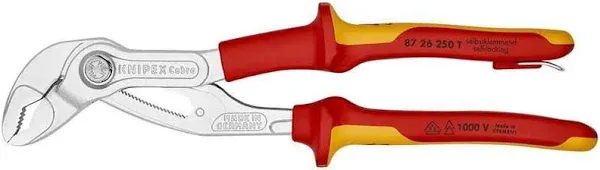 Knipex 87 26 250 Cobra Water Pump Pliers-1000V Insulated