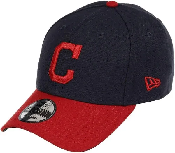 Cleveland Indians MLB New Era The League Red Blue 9FORTY Strapback Hat 11927492