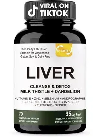 Natural Formula Liver Cleanse &amp; Detox - Support Liver Health &amp; Function 60 Caps