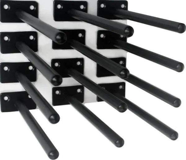 MHMYDZ 8 Pcs 8" Black Solid Steel Floating Shelf Bracket Blind Shelf Supports - Hidden