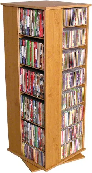 Venture Horizon Revolving Media Tower 900 Black with Oak Trim