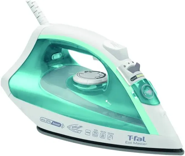 T-fal Ecomaster Steam Iron - 1400W, Ceramic Soleplate, Eco-Friendly