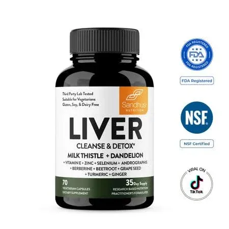 Liver Health - Liver Cleanse Detox &amp; Repair, Liver Support Supplement 1/2 Bottle