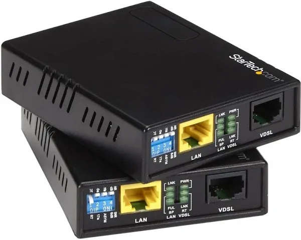 StarTech.com 10/100 VDSL2 Ethernet Extender Kit over Single Pair Wire 110VDSLEXT