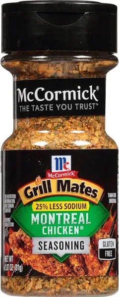 McCormick Grill Mates 25% Less Sodium Montreal Chicken Seasoning