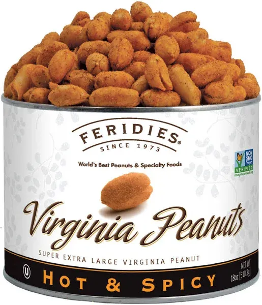 FERIdies Extra Large Hot and Spicy Virginia Peanuts