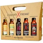 Elijah's Xtreme Hot Sauce Gift Sets - 5 Pack Award Winning Hot Sauce Sampler Includes Mango Habanero Sauce, Roasted Jalapeno Cayenne Pepper Sauce, Swe