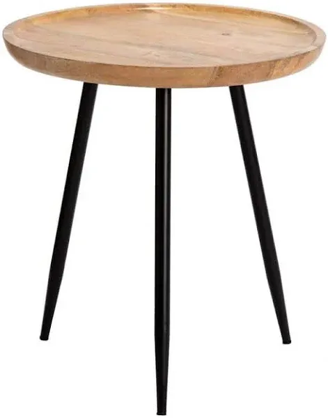 Chevery Small Tri Pin Side Table, Walnut