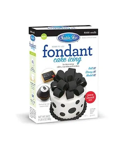 Satin Ice Black Fondant Vanilla