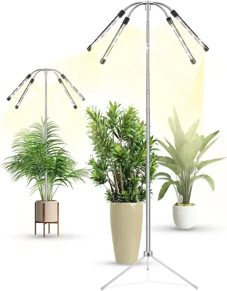 Grow Lights for Indoor Plants Full Spectrum with Detachable Tripod Stand, 10 