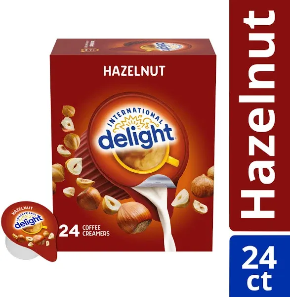 International Delight Hazelnut Coffee Creamer Singles - 24 Count