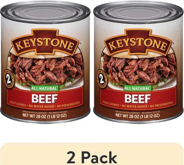 (2 pack) Keystone All Natural Beef, 28 oz Can