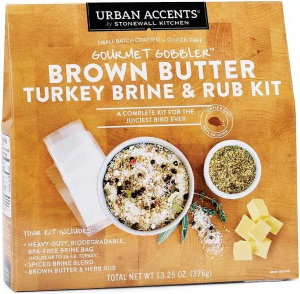 Urban Accents Gourmet Gobbler Brown Butter Turkey Brine & Rub Kit