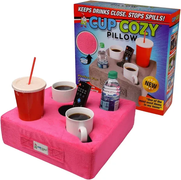 Cup Cozy Pillow 5 Hole Pink