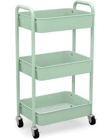 CAXXA 3-Tier Rolling Metal Storage Organizer