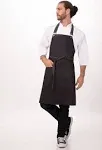 Chef Works ABWT051-PUB-0 Boulder Bib Apron, Black/Purple