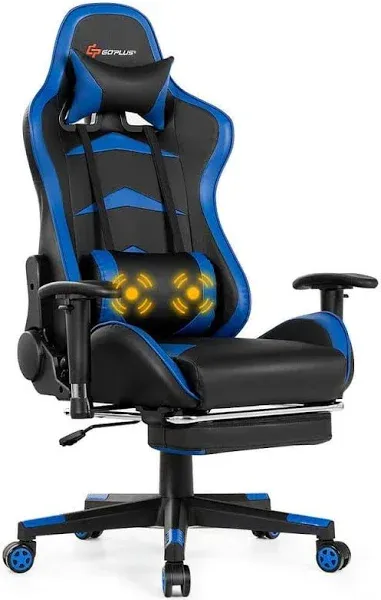 Costway Massage Gaming Chair with Footrest