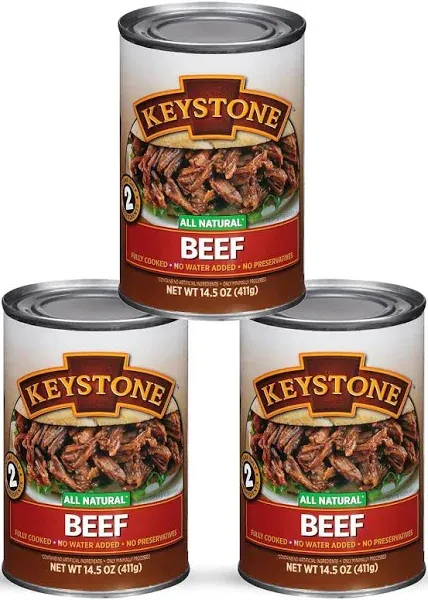 2 pack All Natural Beef Heat &amp; Serve High Protein Gluten Free Fully Cooked 28 oz