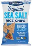 Lundberg Family Farms Sea Salt Flavored Rice Chips, 5.5 Ounce -- 6 per case